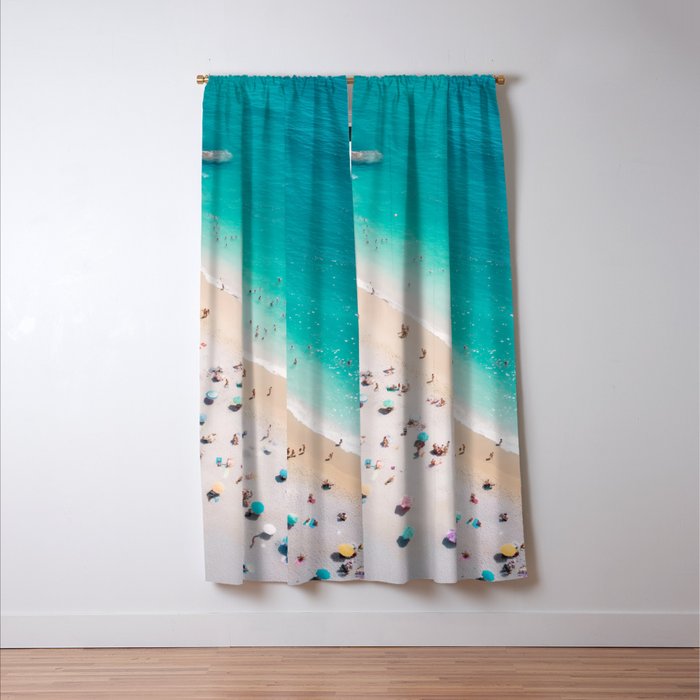 Beach Aesthetic Photography - Aerial View Window Curtain Gallery Image 3
