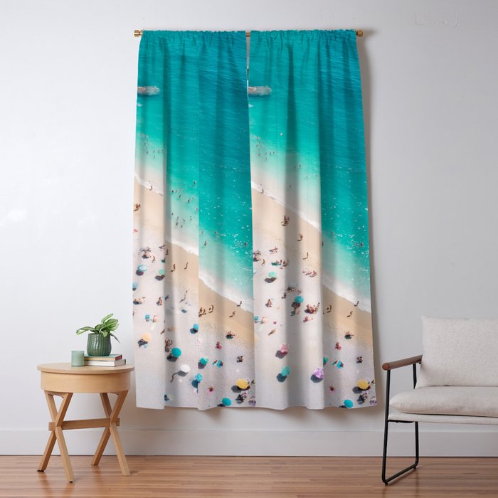 Beach Aesthetic Photography - Aerial View Window Curtain Gallery Image 5
