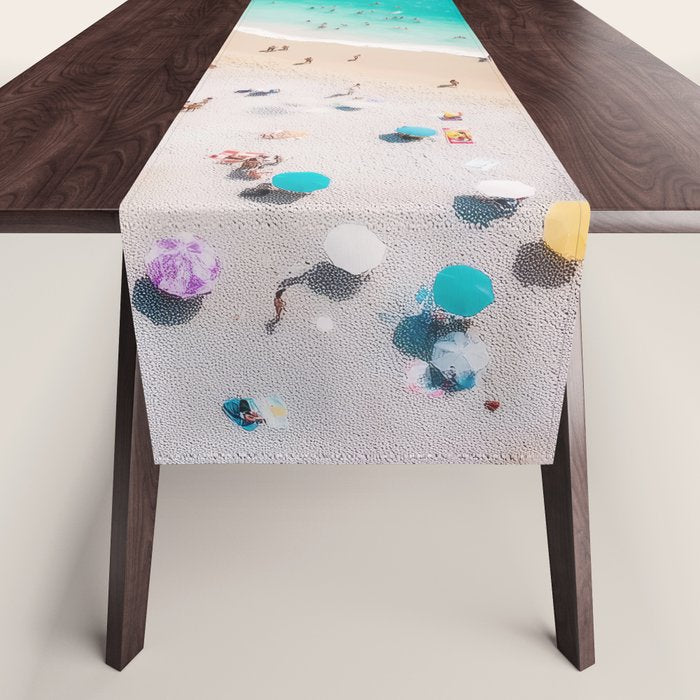 Beach Aesthetic Photography - Aerial View Table Runner Gallery Image 1