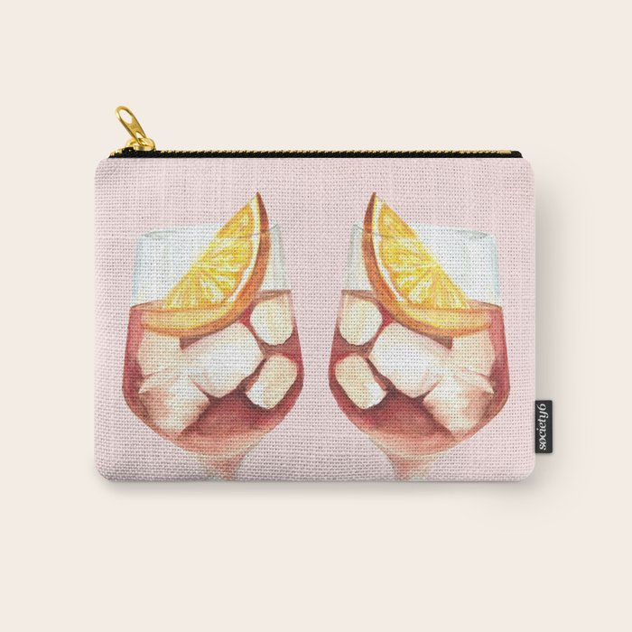 Aperol Spritz: Retro Classic Cocktail 01 Carry All Pouch Gallery Image 1