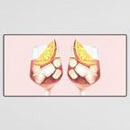 Aperol Spritz: Retro Classic Cocktail 01 Desk Mat Gallery Image 3