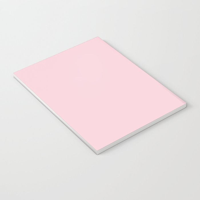 One more chapter // pastel pink background orange tabby cat striped mug with plants fuchsia pink and green books  Notebook Gallery Image 3