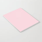 One more chapter // pastel pink background orange tabby cat striped mug with plants fuchsia pink and green books  Notebook Gallery Image 3