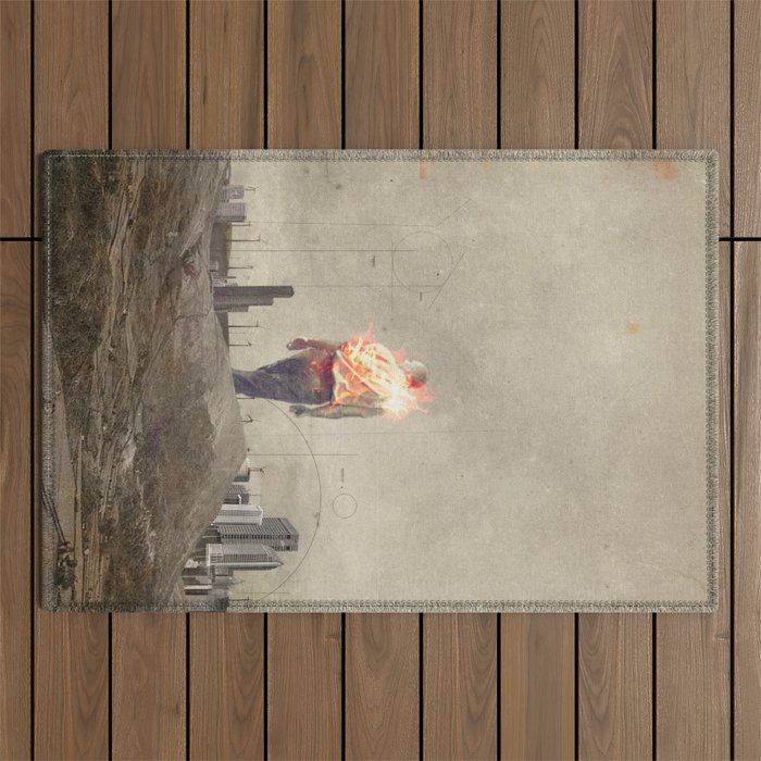These cities burned my soul Outdoor Rug Gallery Image 1