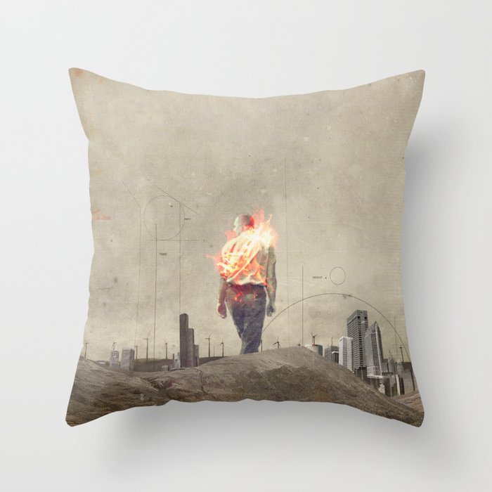 These cities burned my soul Throw Pillow Gallery Image 6