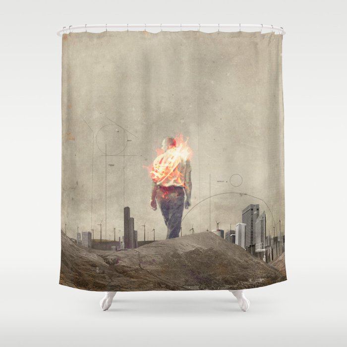 These cities burned my soul Shower Curtain Gallery Image 1