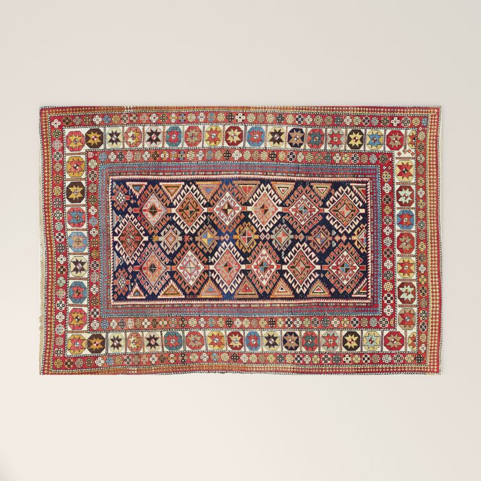 Shirvan East Caucasian Antique Rug Print Welcome Mat Gallery Image 1