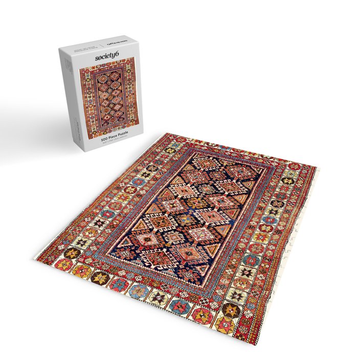 Shirvan East Caucasian Antique Rug Print Jigsaw Puzzle Gallery Image 2