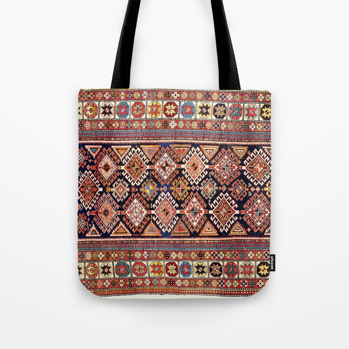 Shirvan East Caucasian Antique Rug Print Tote Bag Gallery Image 1