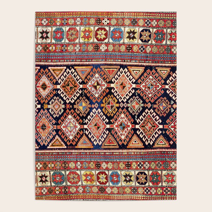 Shirvan East Caucasian Antique Rug Print Poster Gallery Image 4