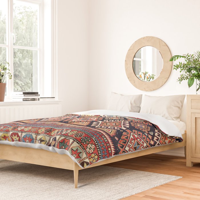 Shirvan East Caucasian Antique Rug Print Duvet Cover Gallery Image 2