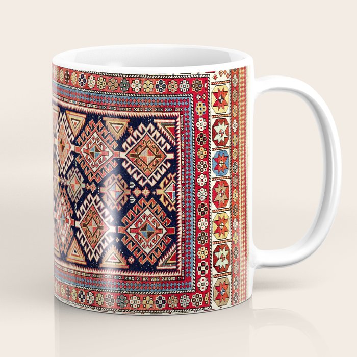 Shirvan East Caucasian Antique Rug Print Coffee Mug Gallery Image 1