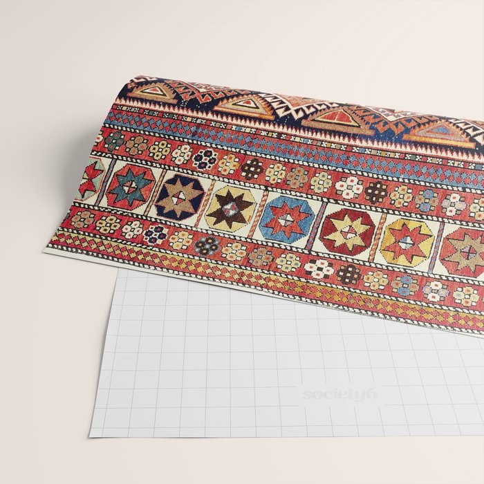 Shirvan East Caucasian Antique Rug Print Wrapping Paper Gallery Image 2