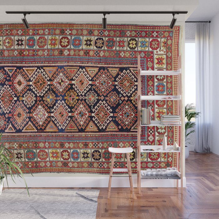 Shirvan East Caucasian Antique Rug Print Wall Mural Gallery Image 1