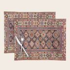 Shirvan East Caucasian Antique Rug Print Placemat Gallery Image 1