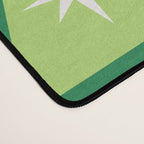 Mid-Century Modern Geometric Christmas Triangles - Green and Pink Desk Mat Gallery Image 4