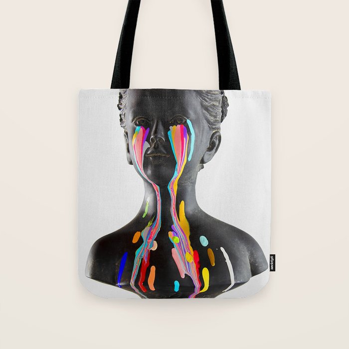 The Girl With Stars In Her Eyes (On White) Tote Bag Gallery Image 1