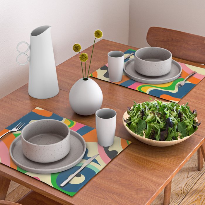 Colorful Mid Century Abstract  Placemat Gallery Image 2