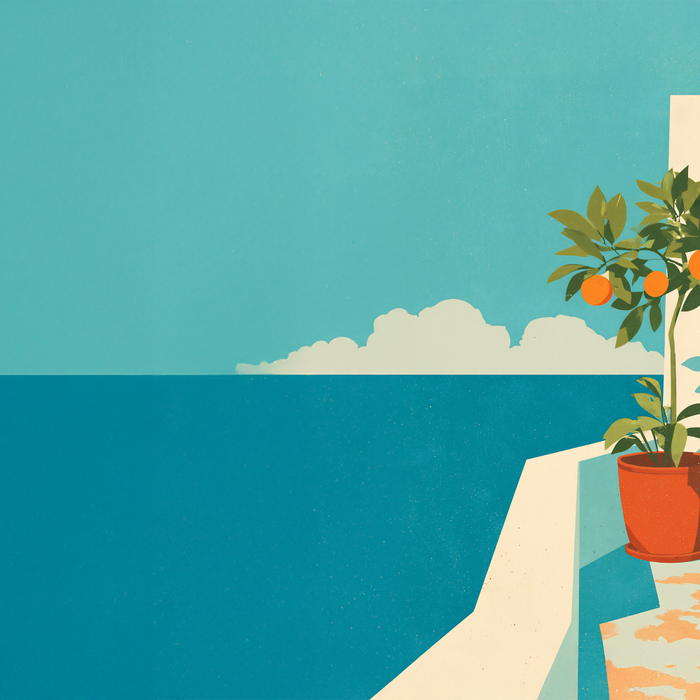 Mediterranean Balcony Orange Tree Coffee Mug Gallery Image 2