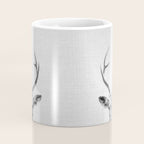 Deer - Black & White Coffee Mug Gallery Image 4