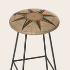 Vintage Compass Rose Diagram (1664) Stool Gallery Image 2