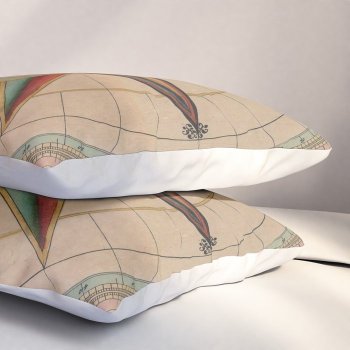 Vintage Compass Rose Diagram (1664) Pillow Sham Gallery Image 3