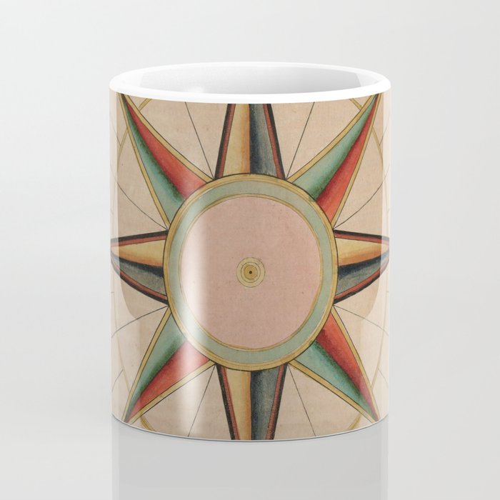Vintage Compass Rose Diagram (1664) Coffee Mug Gallery Image 4