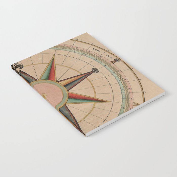 Vintage Compass Rose Diagram (1664) Notebook Gallery Image 2