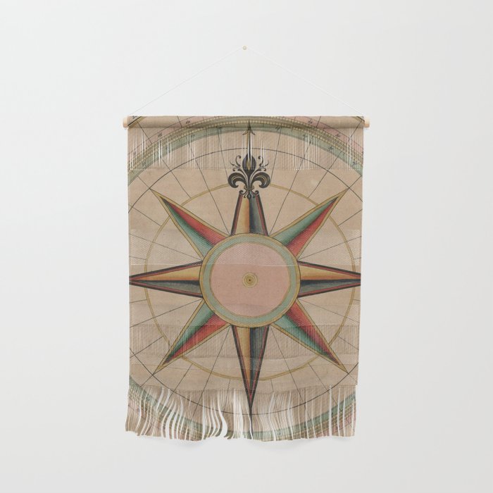 Vintage Compass Rose Diagram (1664) Wall Hanging Gallery Image 1