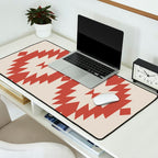 Southwestern Minimalism - Red Neutral Beige Desk Mat Gallery Image 2