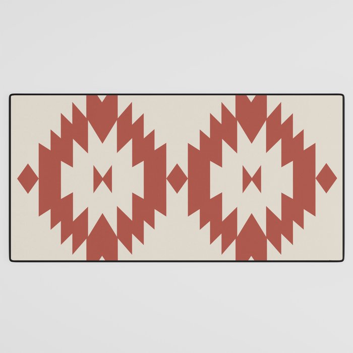 Southwestern Minimalism - Red Neutral Beige Desk Mat Gallery Image 3