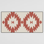 Southwestern Minimalism - Red Neutral Beige Desk Mat Gallery Image 3