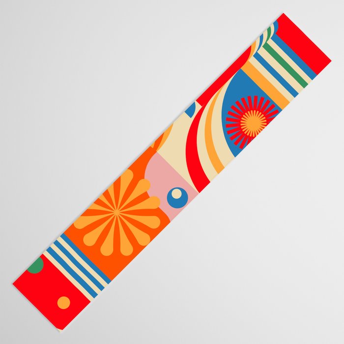 Orange Happy Girl and Cute Duck Table Runner Gallery Image 3