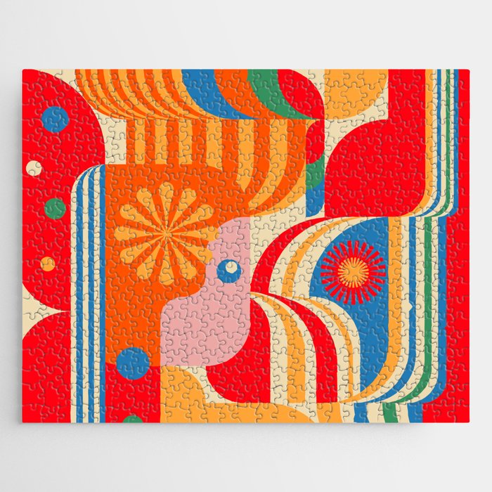 Orange Happy Girl and Cute Duck Jigsaw Puzzle Gallery Image 1