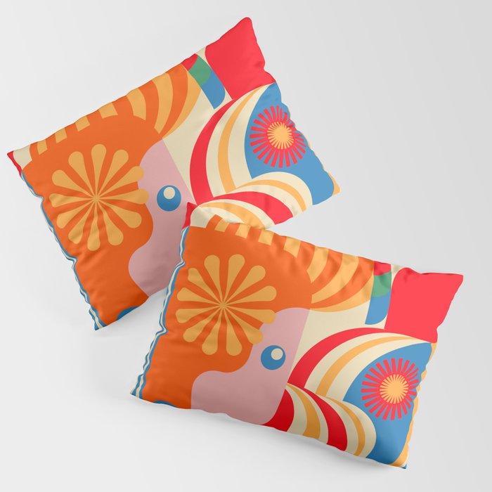 Orange Happy Girl and Cute Duck Pillow Sham Gallery Image 3