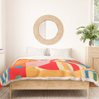 Orange Happy Girl and Cute Duck Duvet Cover Gallery Image 3