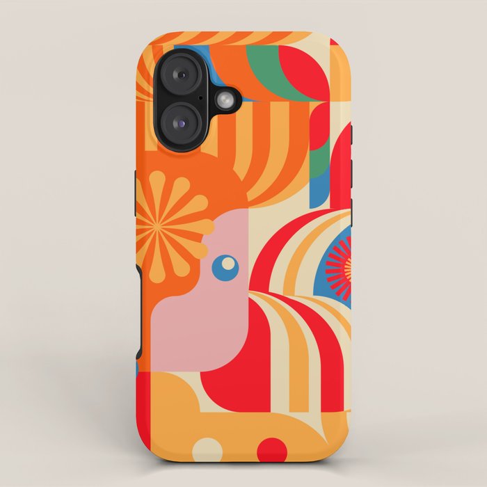 Orange Happy Girl and Cute Duck iPhone Case Gallery Image 1