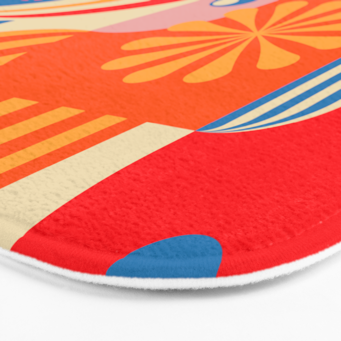 Orange Happy Girl and Cute Duck Bath Mat Gallery Image 3