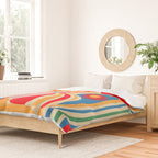 Orange Happy Girl and Cute Duck Duvet Cover Gallery Image 2