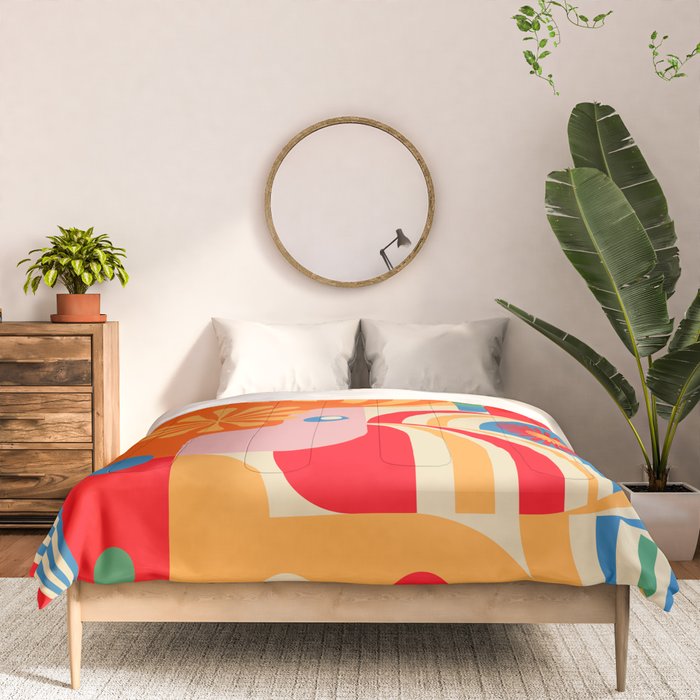 Orange Happy Girl and Cute Duck Comforter Gallery Image 3