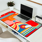 Orange Happy Girl and Cute Duck Desk Mat Gallery Image 2
