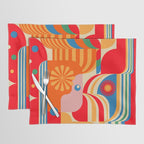 Orange Happy Girl and Cute Duck Placemat Gallery Image 1