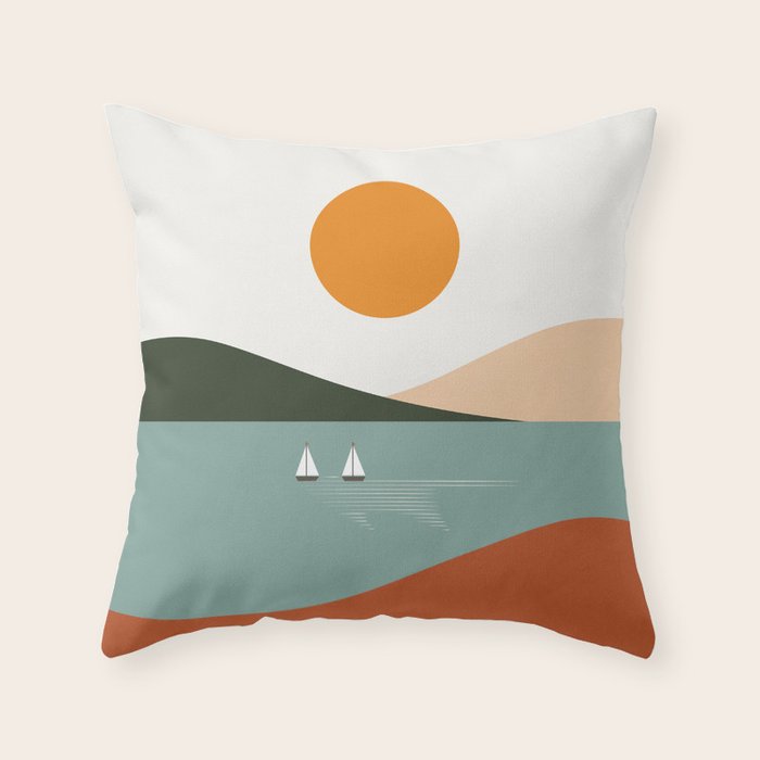 Cat Landscape 81 Throw Pillow Gallery Image 6