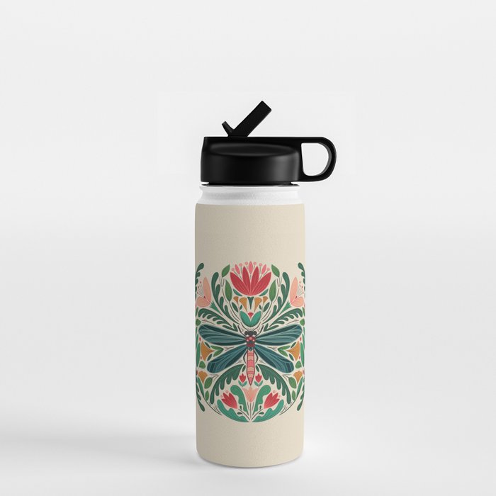 Dragonfly Folk Design Water Bottle Gallery Image 1