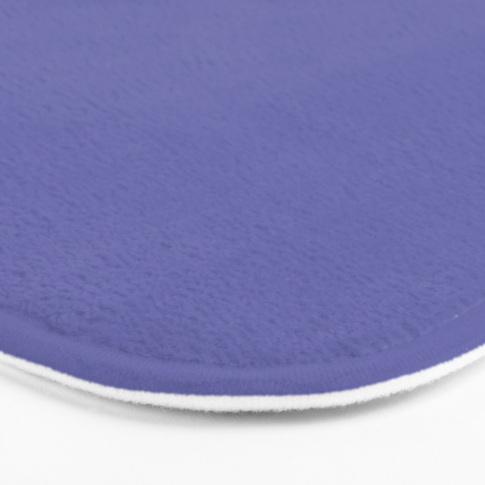 Veri Peri Solid Color Plain Perowinkle Blue Modern Abstract  Bath Mat Gallery Image 3