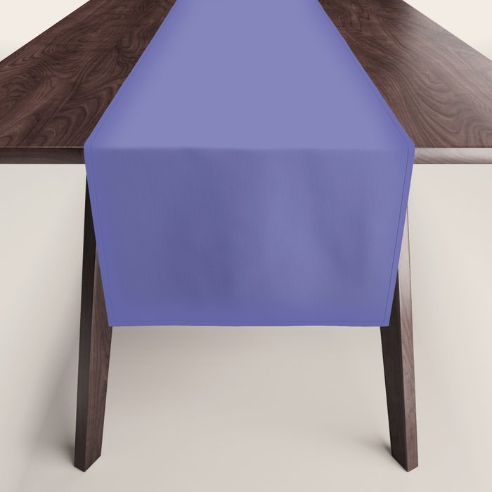Veri Peri Solid Color Plain Perowinkle Blue Modern Abstract  Table Runner Gallery Image 1