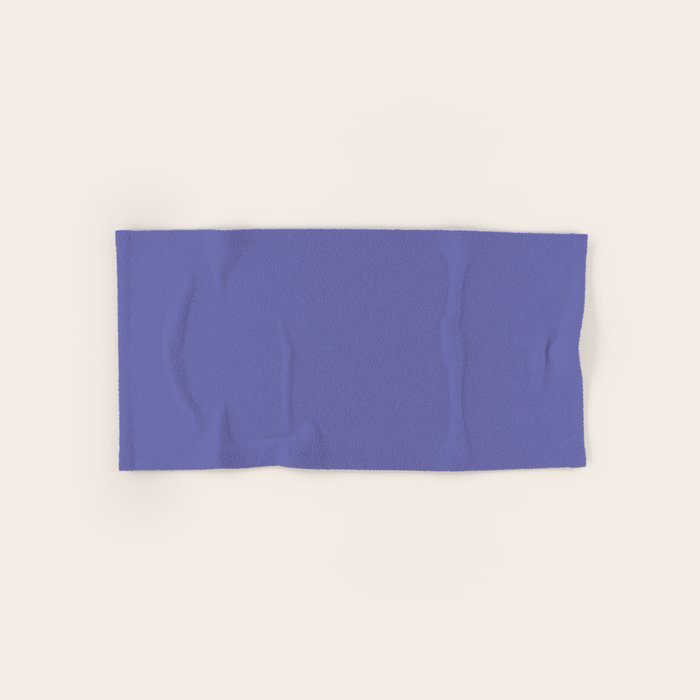 Veri Peri Solid Color Plain Perowinkle Blue Modern Abstract  Bath Towel Gallery Image 1