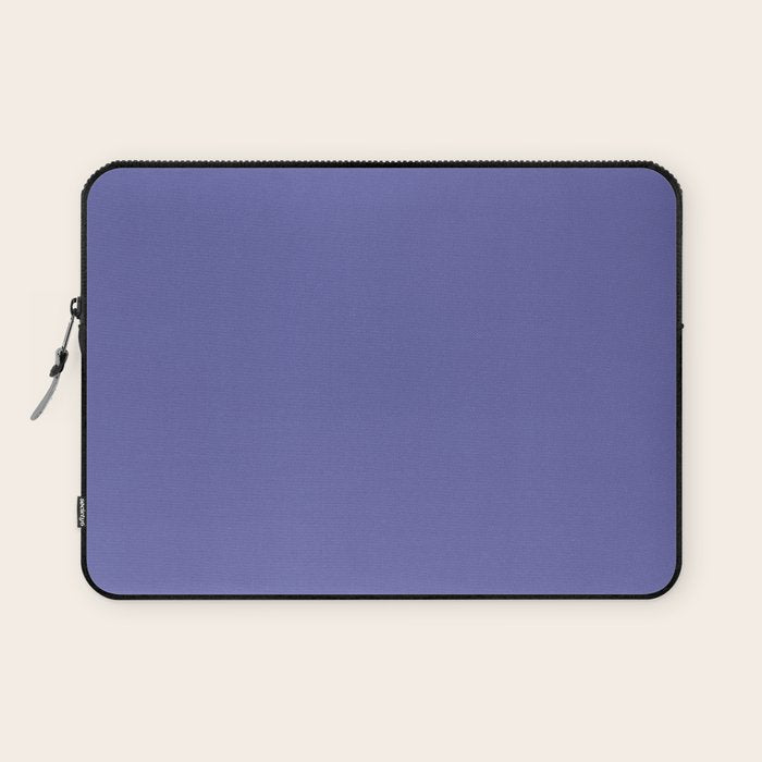 Veri Peri Solid Color Plain Perowinkle Blue Modern Abstract  Laptop Sleeve Gallery Image 1