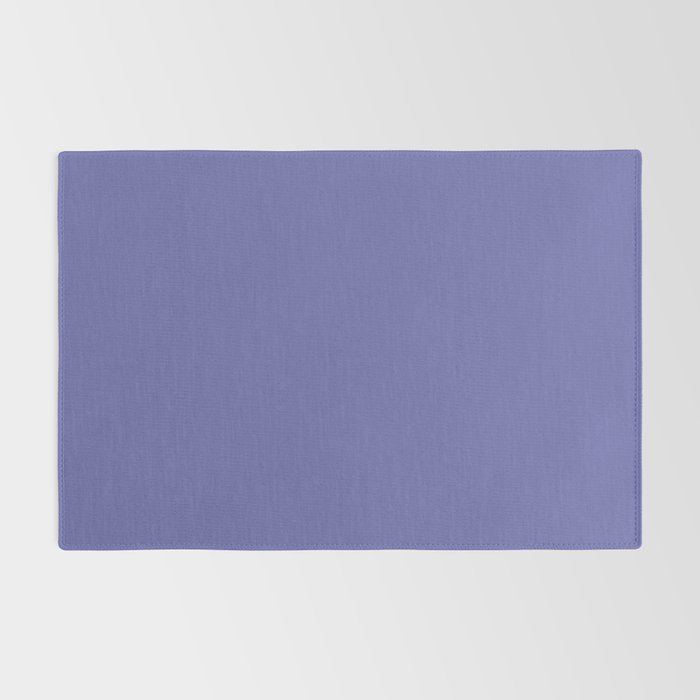 Veri Peri Solid Color Plain Perowinkle Blue Modern Abstract  Rug Gallery Image 2
