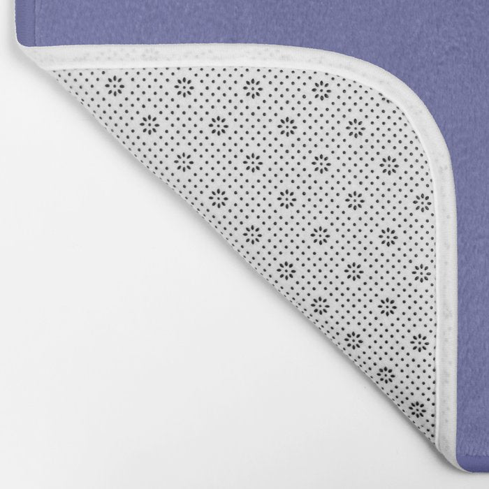 Veri Peri Solid Color Plain Perowinkle Blue Modern Abstract  Bath Mat Gallery Image 2